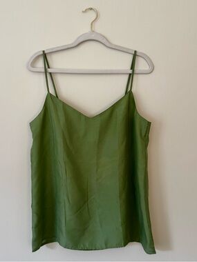 NWT Vintage 100% Sandwashed Silk Camisole, Sage Green – Size 16 (L/XL)